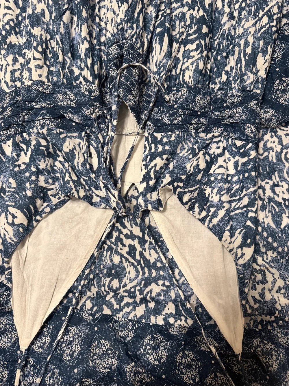 Abercrombie & Fitch Navy and White Printed Maxi Dress